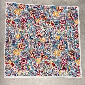 new GAP italian cotton floral scarf